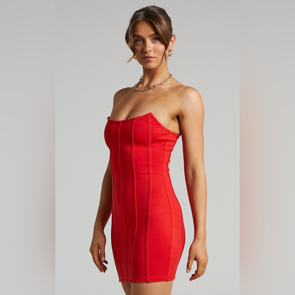 NWT Showpo CIANNA PANELLED MINI DRESS IN OXY FIRE